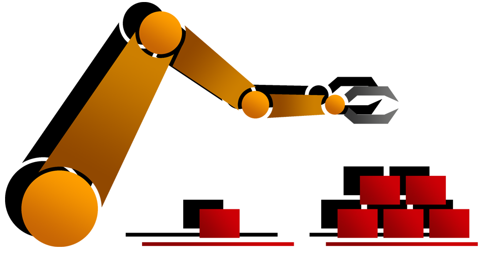Greifarm der Boxen Verschiebt als Automatisierungs-Symbol